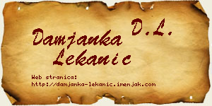 Damjanka Lekanić vizit kartica